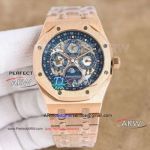 Best Replica Audemars Piguet Royal Oak Blue Dial Rose Gold Swiss Automatic Watch 